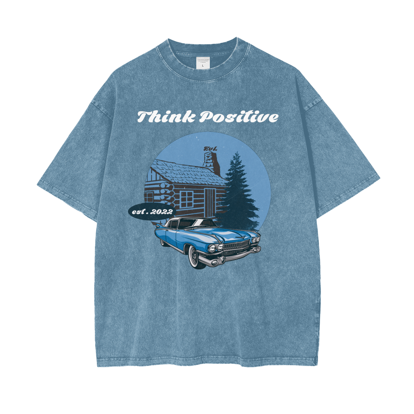 Retro Muscle Car Tee | Think Positive