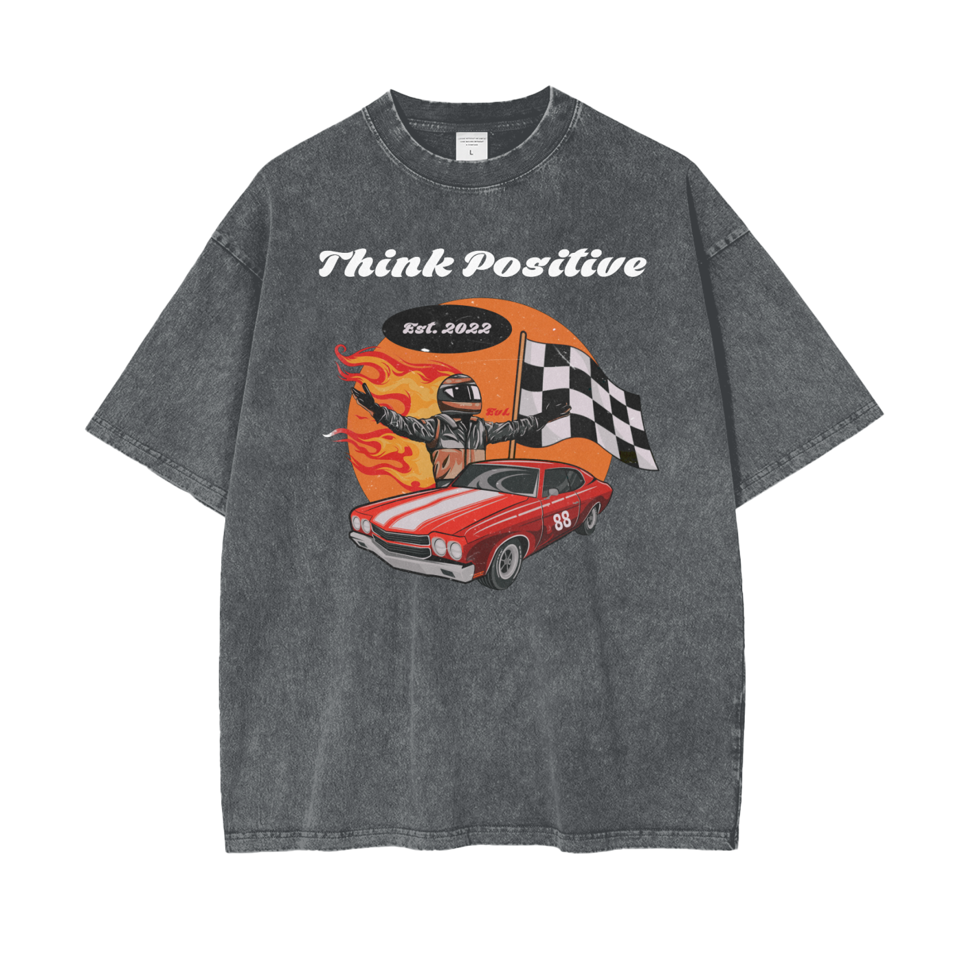 Retro Racing Unisex Tee | Think Positive
