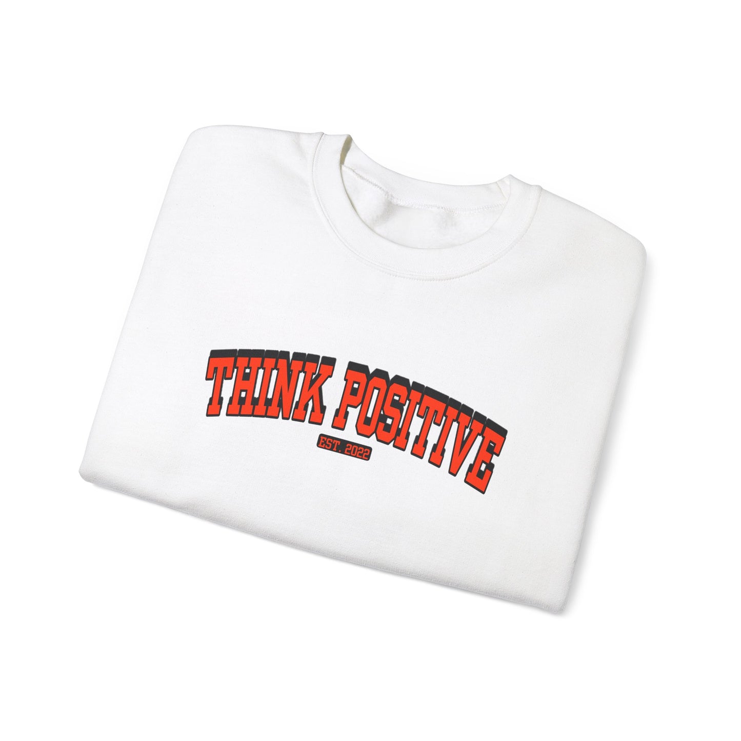 Vintage Lettering Unisex Sweatshirt (Good Vibes Orange) | Think Positive