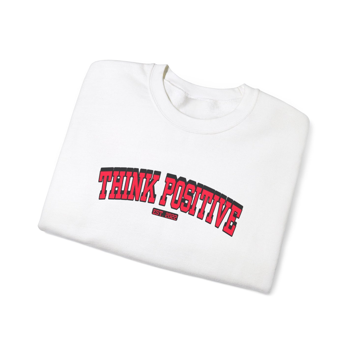 Vintage Lettering Unisex Sweatshirt (Authentic Red) | Think Positive