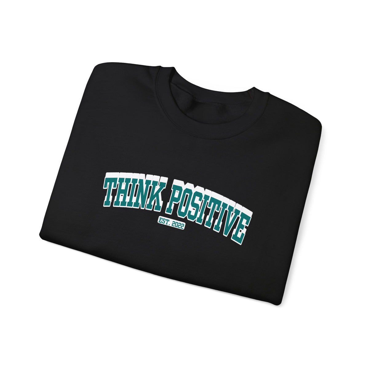 Vintage Lettering Sweatshirt (Mindset Teal) | Think Positive