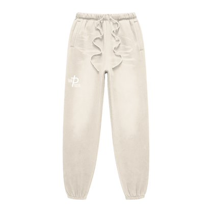 Sunfade Cuffed Fleece Sweatpants | Think Positive