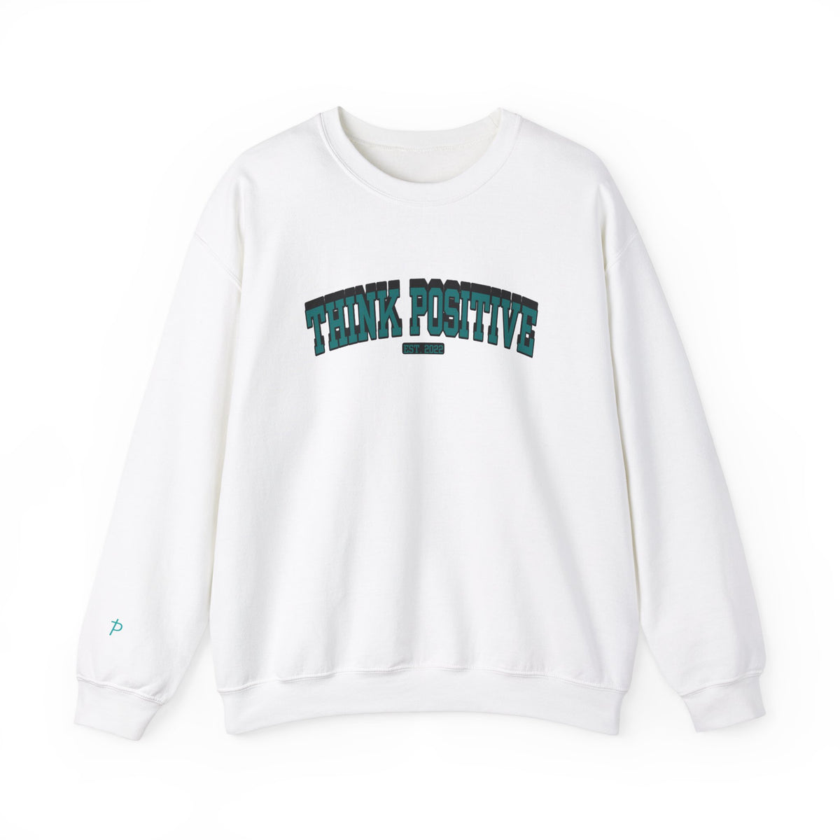 Vintage Lettering Sweatshirt (Mindset Teal) | Think Positive