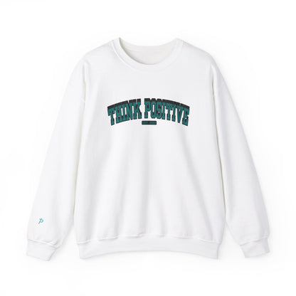 Vintage Lettering Sweatshirt (Mindset Teal) | Think Positive