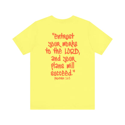 Proverbs 16:3 Unisex Tee | Think Positive