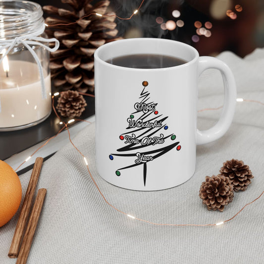 Christmas Tree Ceramic Mug 11oz | Think Positive