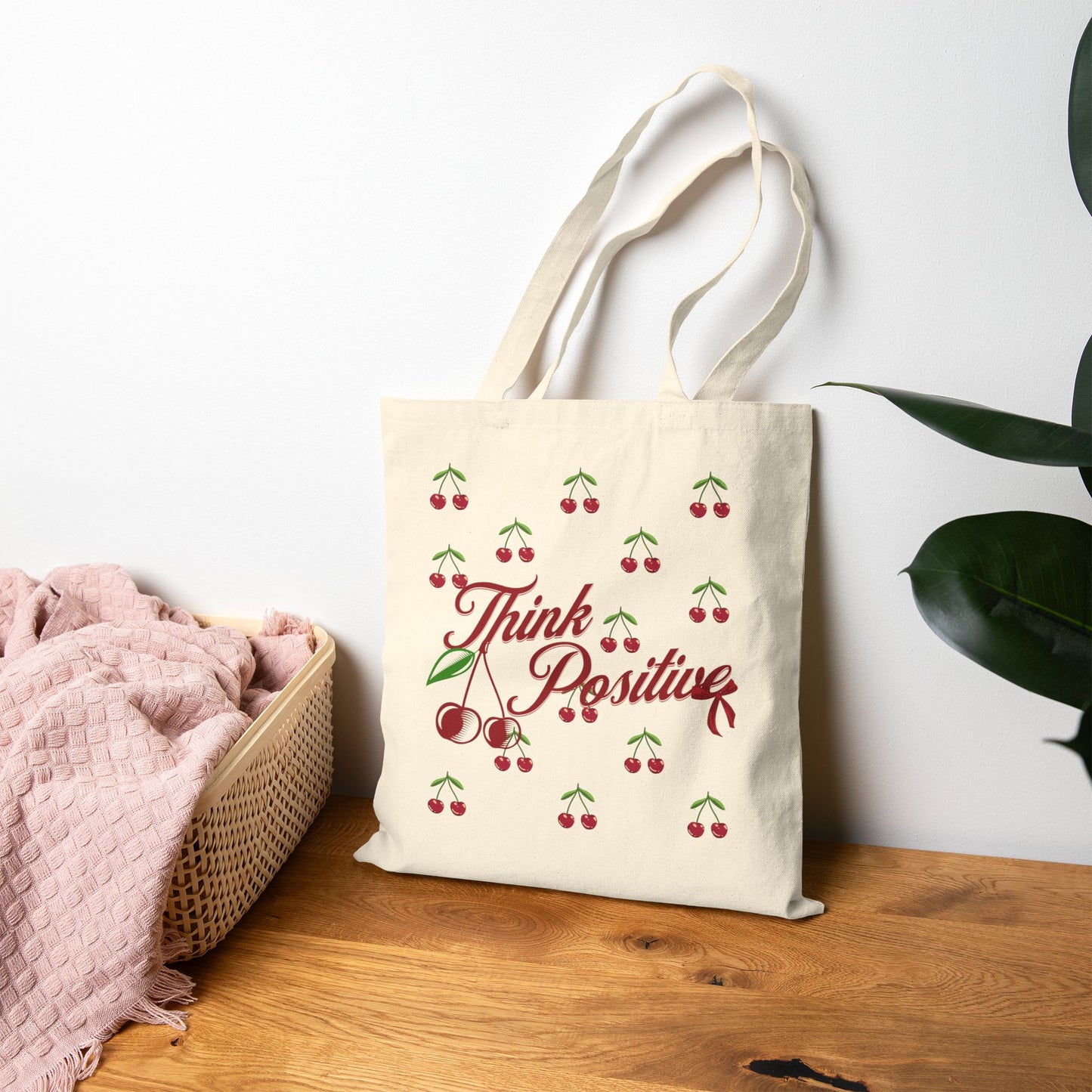 Cherry Tote Bag | Think Positive