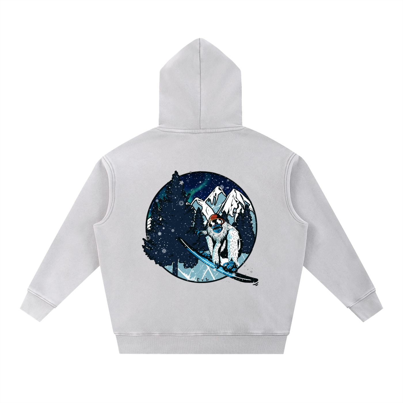 Snow Yeti Oversize Hoodie | Think Positive