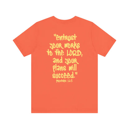Proverbs 16:3 Unisex Tee | Think Positive