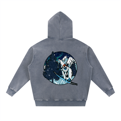 Snow Yeti Oversize Hoodie | Think Positive